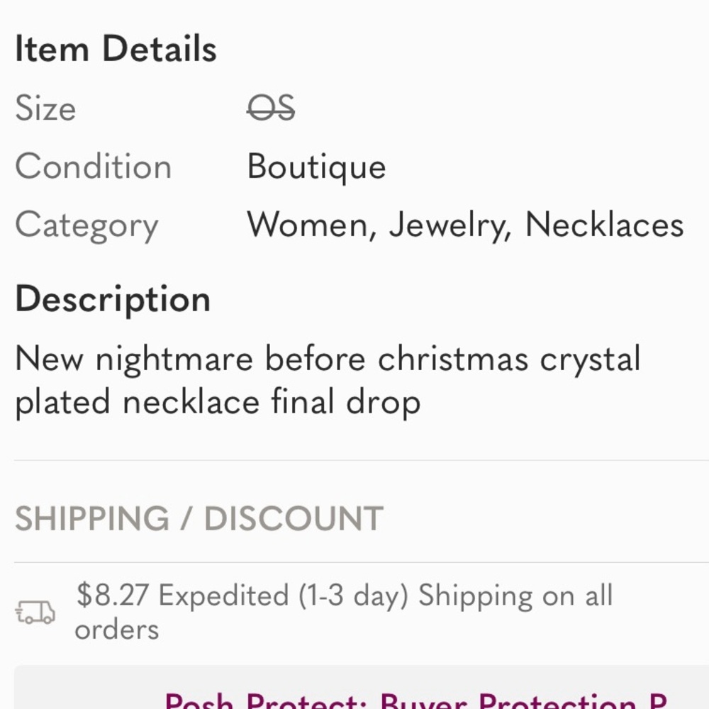 Jack Skellington silver and crystals Necklace Nightmare Before Christmas - Picture 5 of 7